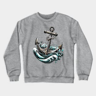 Nautical Vintage Ship Anchor Crewneck Sweatshirt